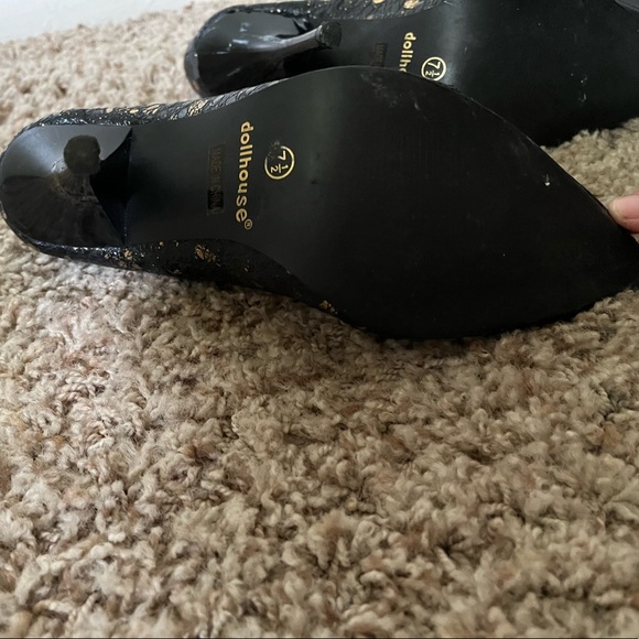 Dollhouse Y2K gold and black speckled heels - Picture 4 of 8